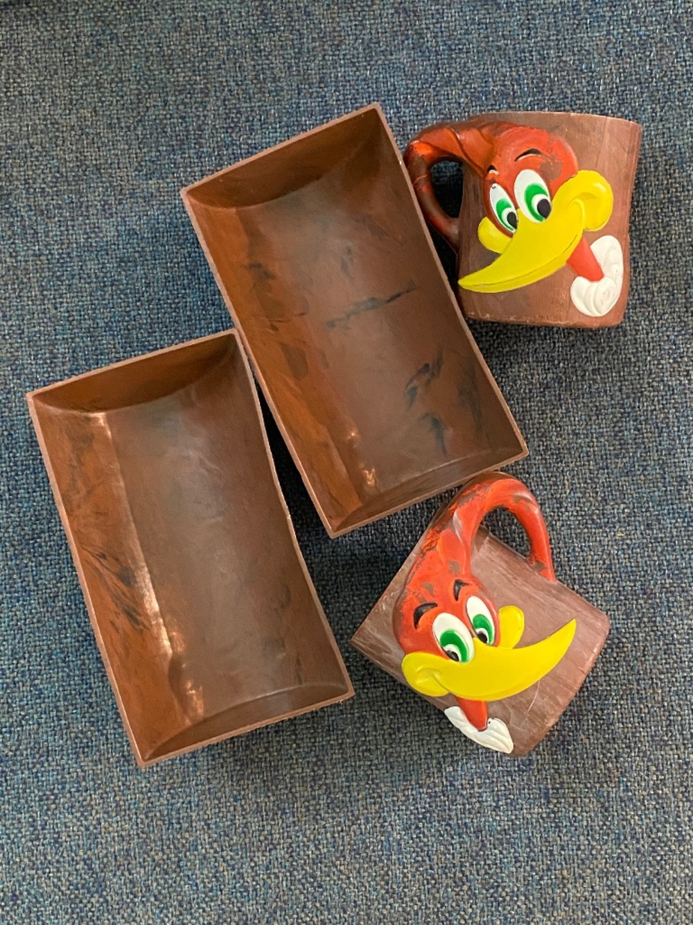 🪾1960’s WOODY WOODPECKER Mug F&F Mold Co. Dayton OH Vintage Childs Cups & Bowls
